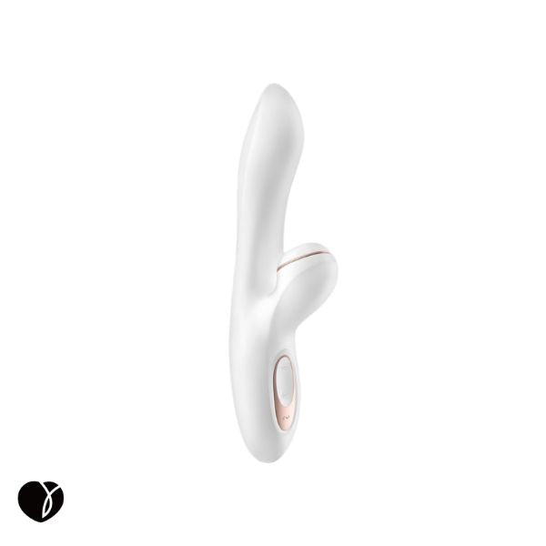 Satisfyer Pro G-Spot Rabbit vibrator in white with ergonomic silicone design and dual stimulation features