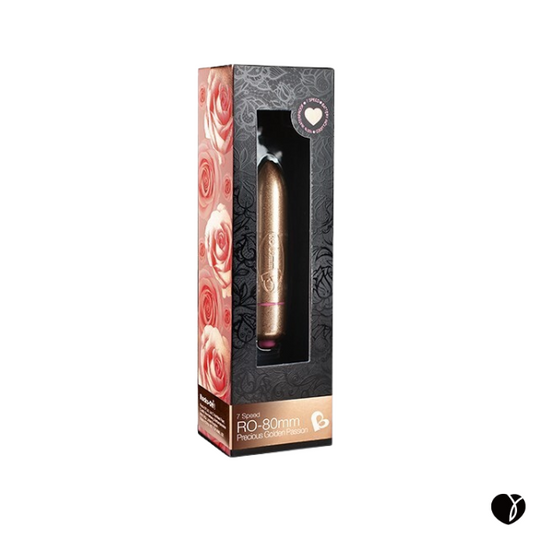 Compact gold vibrator for discreet clitoral stimulation